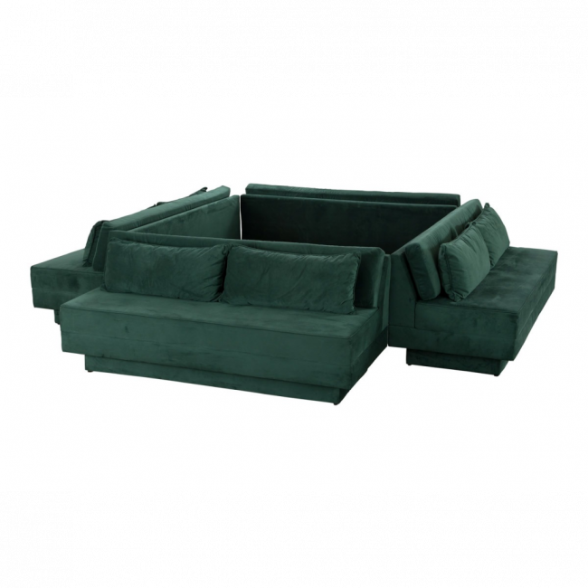 Sofa  verde sued módulo