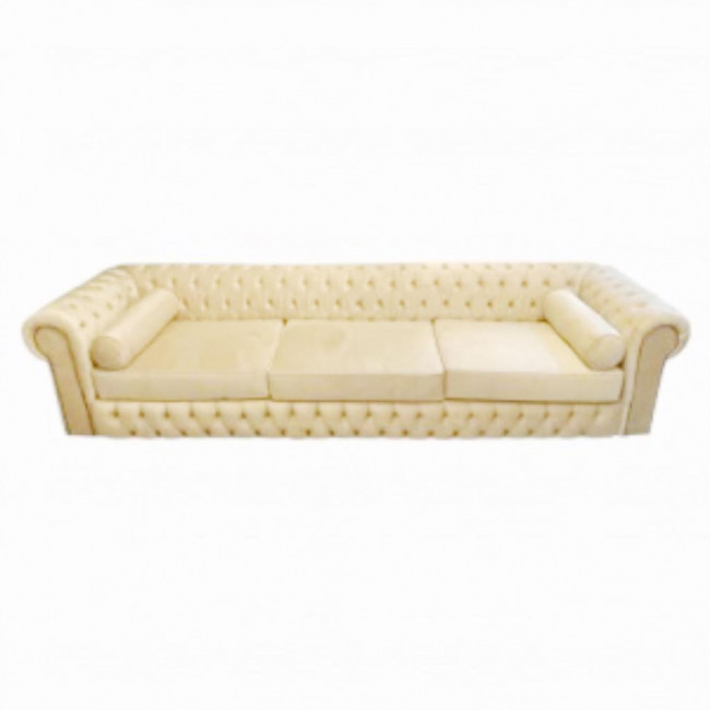 Sofa captner Corino Chesterfield Branco