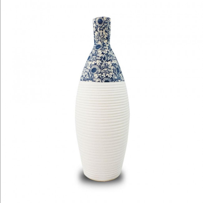 Vaso Ceramica  Decorativo Azul