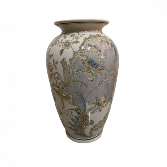 Vaso Ceramica Potiche Floral M