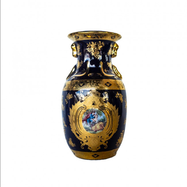 Vaso Barroco Azul Floral