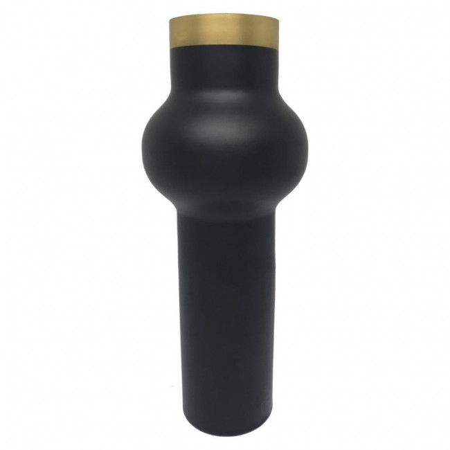 Vaso Decorarativo Preto Dourado