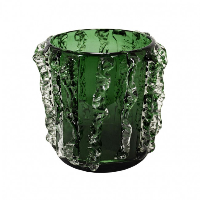 Vaso Murano Escama Verde Musgo P