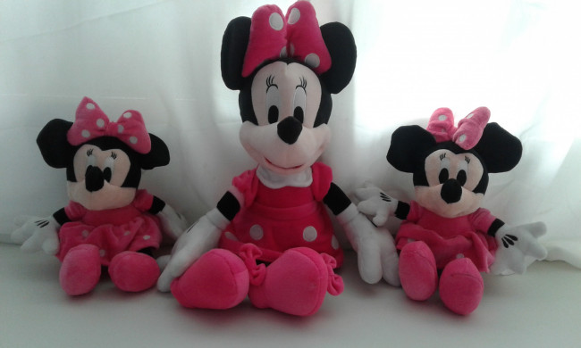 PELUCIAS MINNIE ROSA - KIT COM 3 UNIDADES