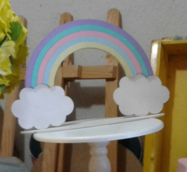 ARCO IRIS DE MESA TEMA UNICORNIO - NUVEM