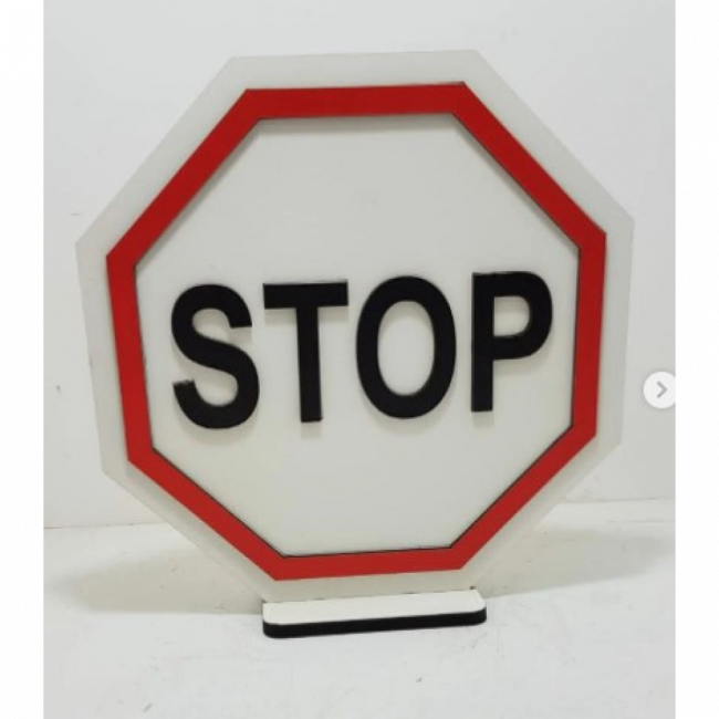 DISPLAY STOP TRANSITO 3D