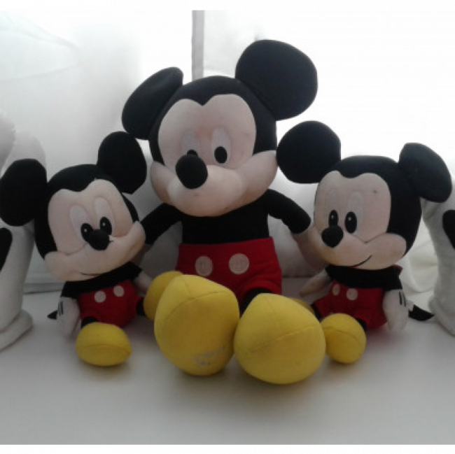 PELUCIAS MICKEY - KIT COM 3 UNIDADES