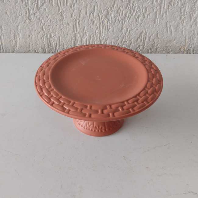 BANDEJA DE LOUÇA PORTA DOCE TERRACOTA P