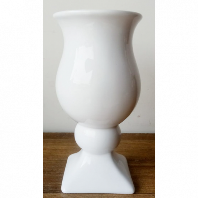 VASO BRANCO DE LOUÇA