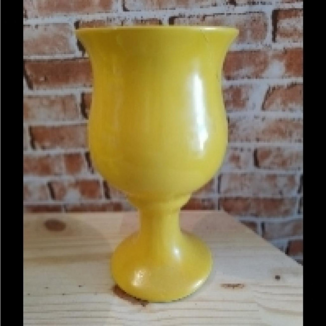 VASO DE LOUÇA AMARELO