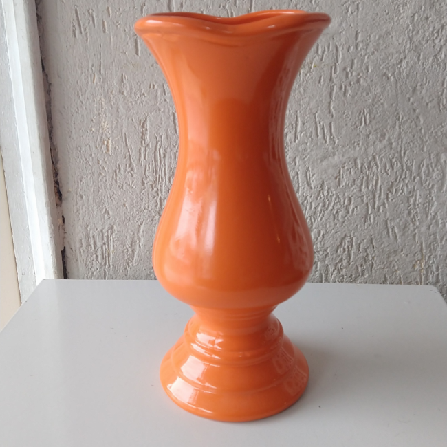 VASO DE LOUÇA LARANJA