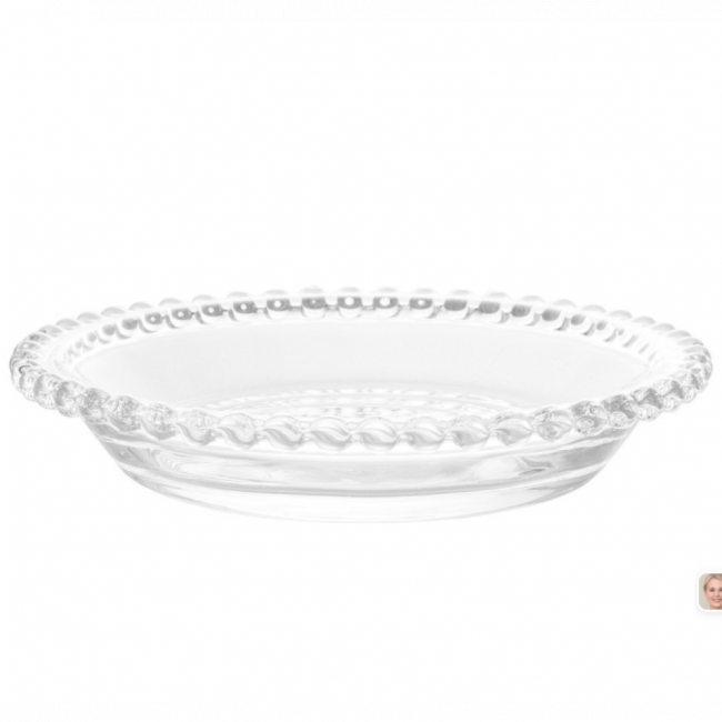 Mini prato / Bowl de cristal transparente Pearl Wolff  14 cm x 2,5cm