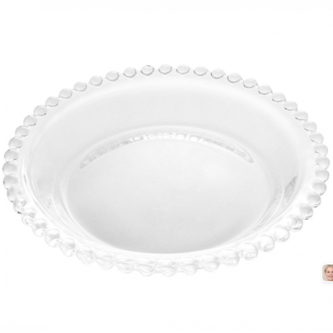 Mini prato / Bowl de cristal transparente Pearl Wolff  14 cm x 2,5cm