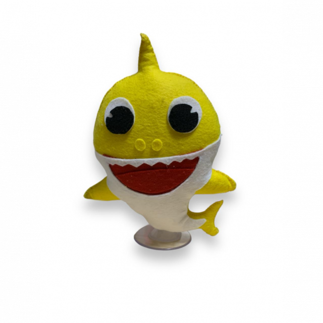 Baby shark de feltro - Amarelo