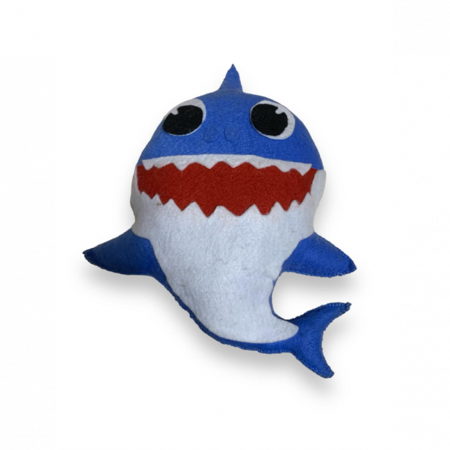 Baby shark de feltro - Azul