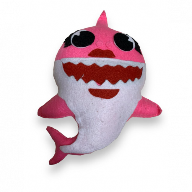 Baby shark de feltro - Rosa