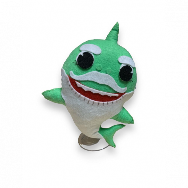 Baby shark de feltro - Verde
