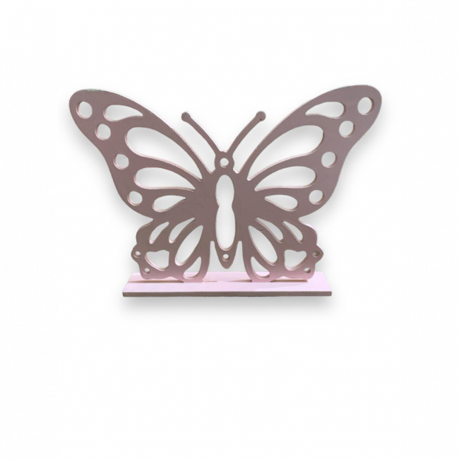 Borboleta 3D MDF - Rosa