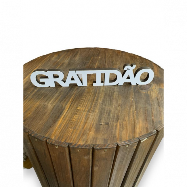 Palavra \'\'GRATIDÃO\'\' - Branco