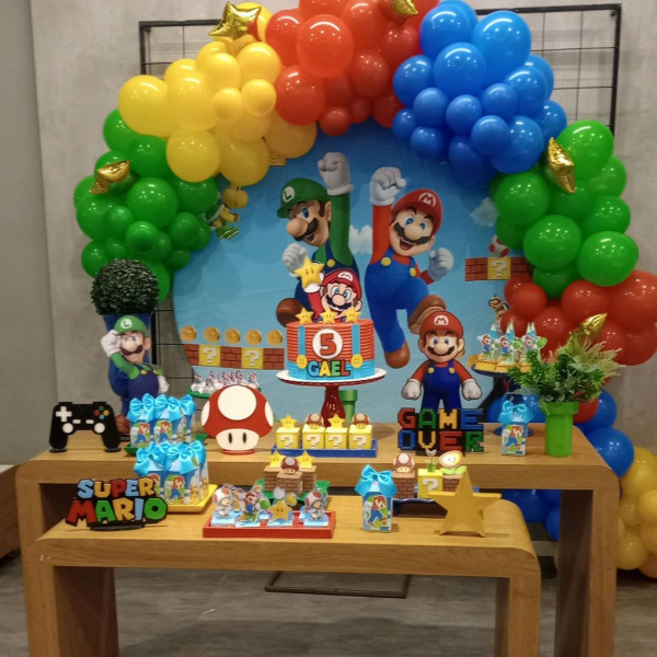 Kit decoração para festa super Mario.