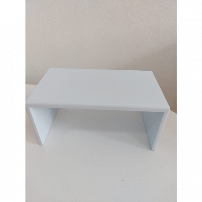 Banco de mesa alto azul de MDF (altura)