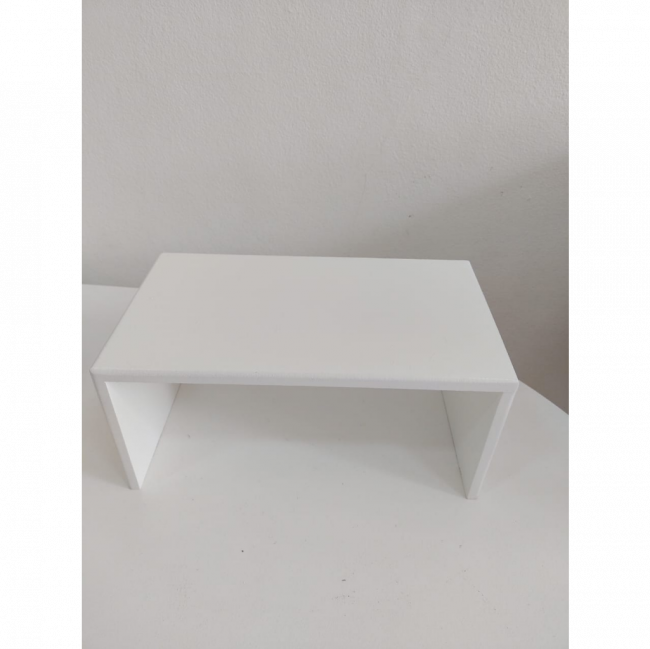 Banco de mesa alto branco de MDF (altura)