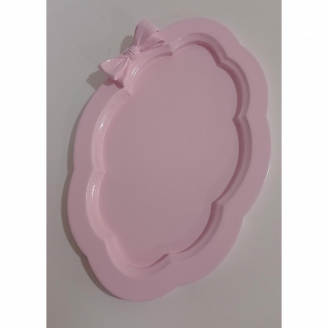 Bandeja laço rosa MDF