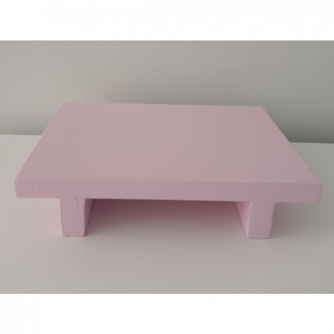 Bandeja quadrada rasa rosa (MDF)