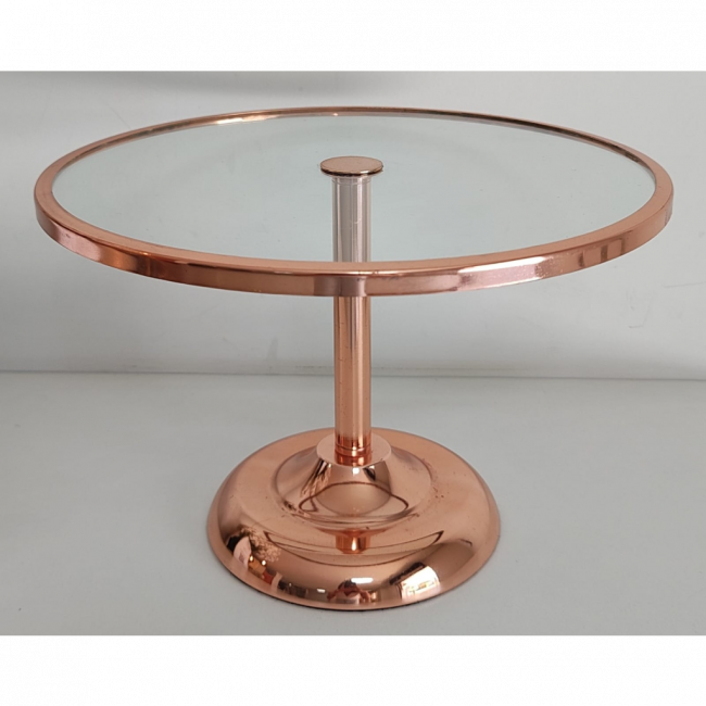 Boleira alta redonda rose gold