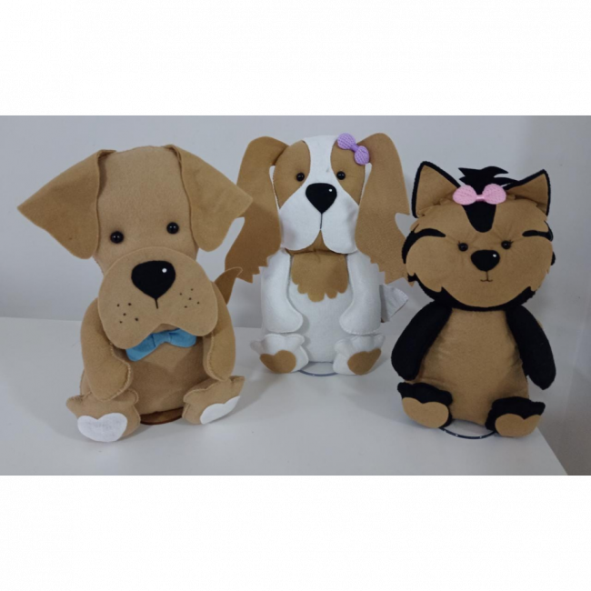 Cachorros pets (3 peças)