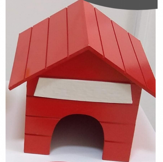 casa de cachorro MDF vermelho