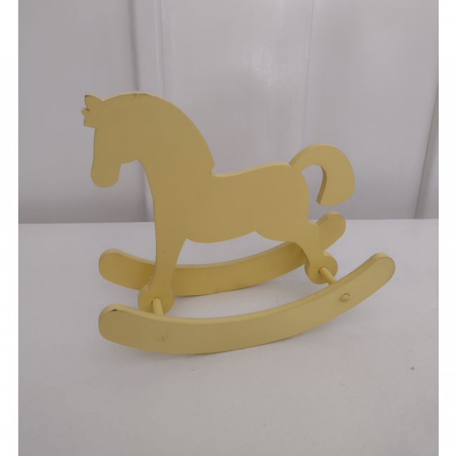 Cavalo de Balanço Amarelo M MDF