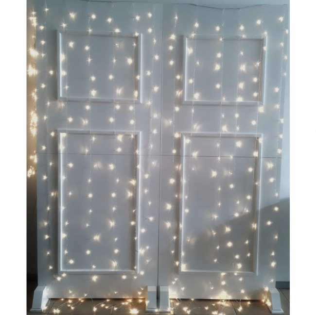 cortina de led 3 x 2m (luz amarela)