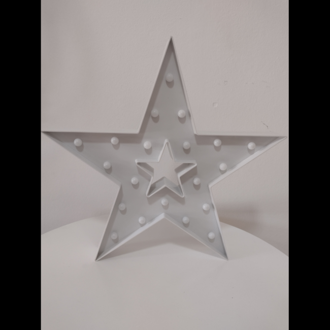 Estrela decorativa branca