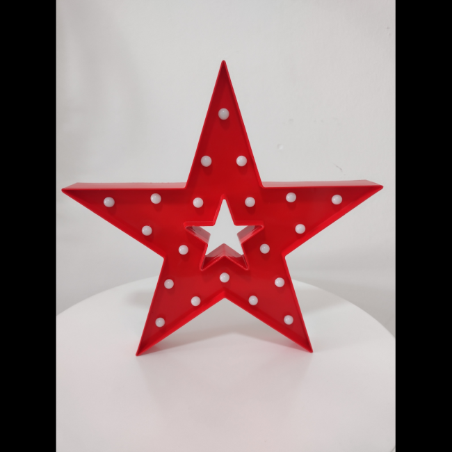 estrela de led vermelho (SEM PILHA)