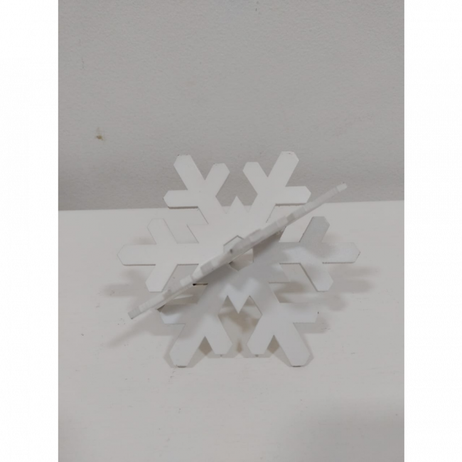 Floco de Neve Branco 3D P MDF (Frozen)