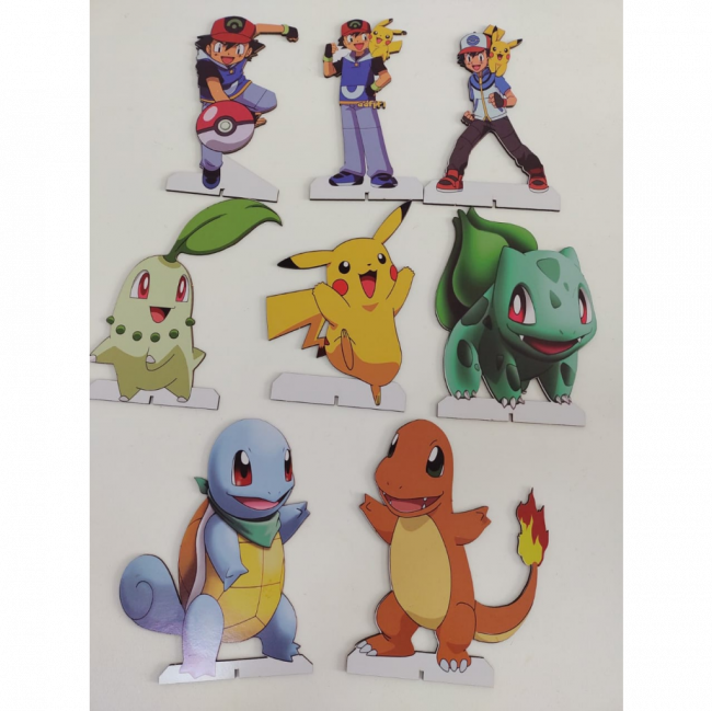 Kit Pokemon - Display MDF (10 peças)