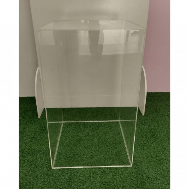 Mesa cubo transparente acrílico G