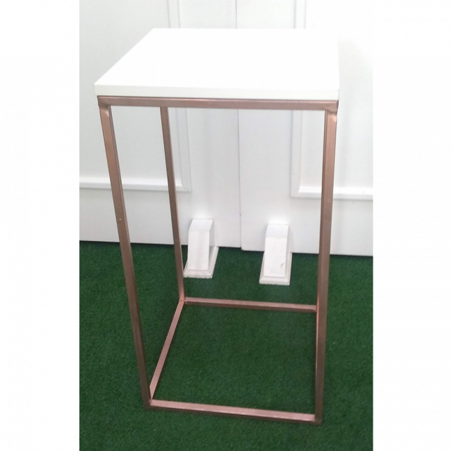 mesa de ferro rose gold P