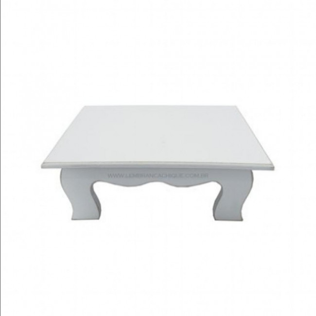 mini banquinho retangular branco  (altura) MDF