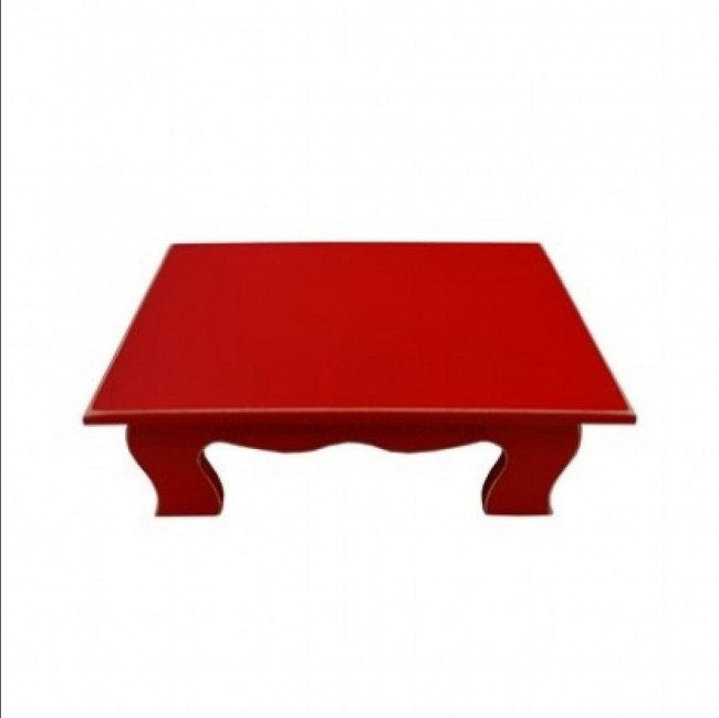 mini banquinho retangular vermelho de (altura) MDF