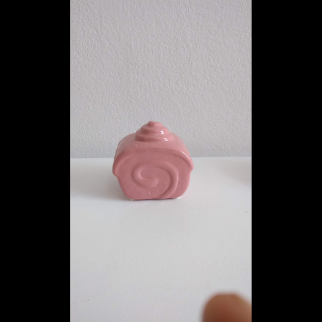 mini docinho rosa de cerâmica