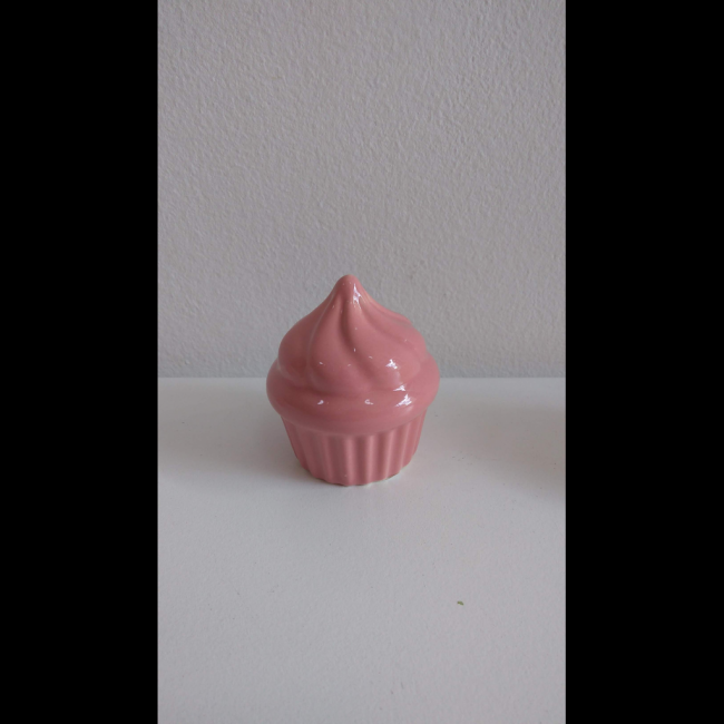 mini docinho rosa de cerâmica