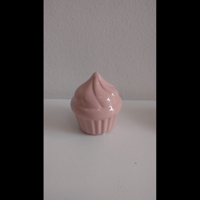 mini docinho rosa de cerâmica