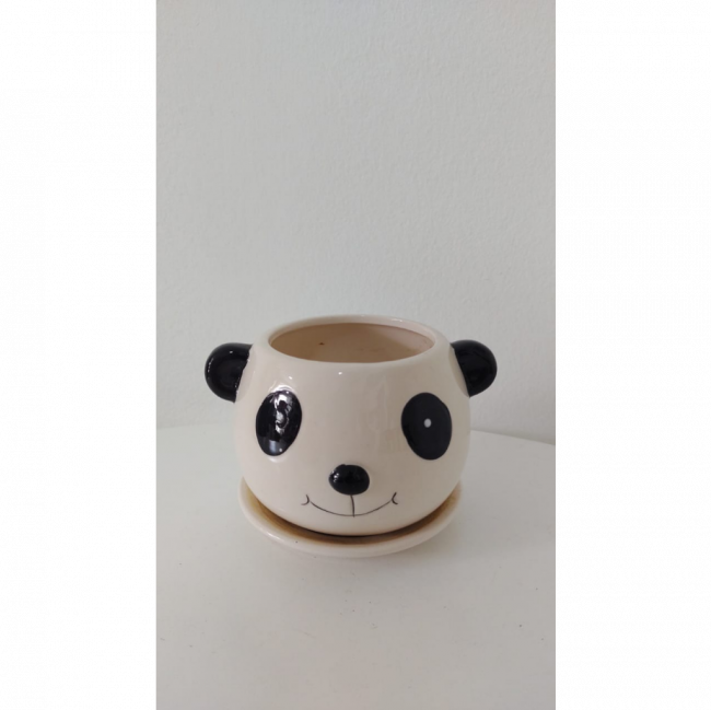 mini vaso panda de cerâmica