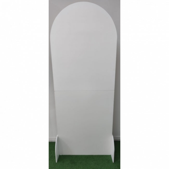 Painel Geométrico oval branco 2m