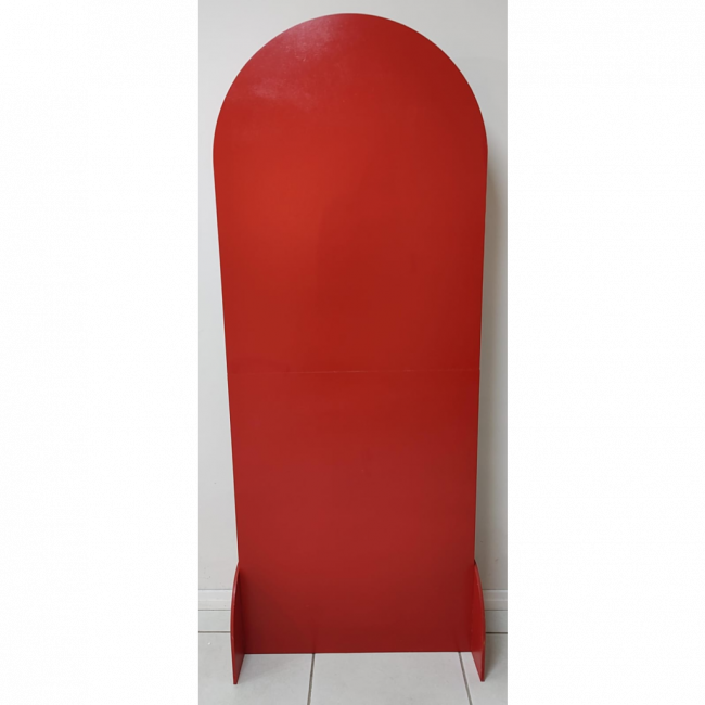 Painel Geométrico oval vermelho