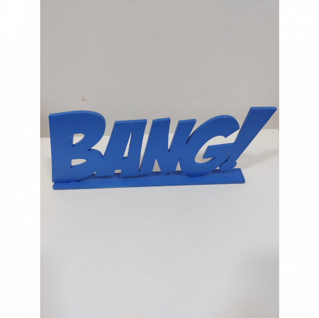 Placa BANG (Heróis) MDF