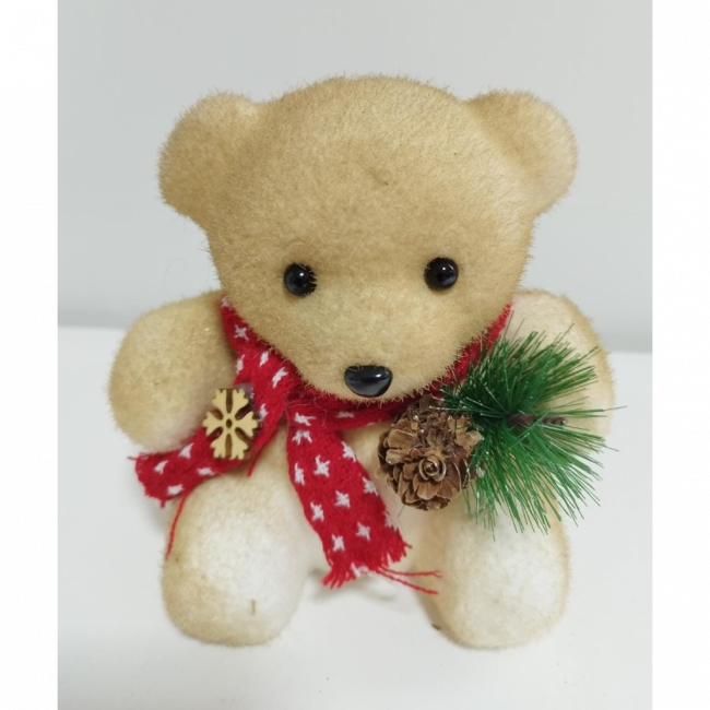 Urso Natalino sentado  - 18cm (Natal)