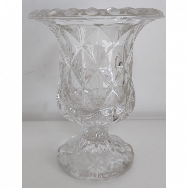 Vaso  vidro  diamante P